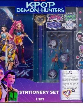 Netflix K-POP Demon Hunters Purple & Blue Stationery Set